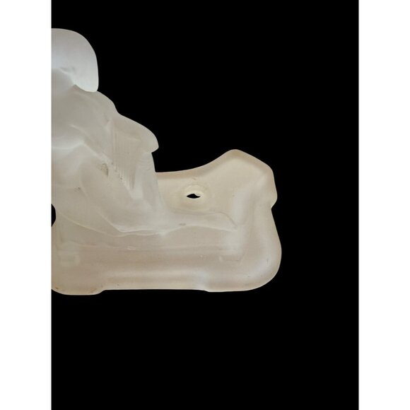 Art Deco 30's Frosted Glass Nude Lady With Music Harp Lamp Base Part - Picture 9 of 14